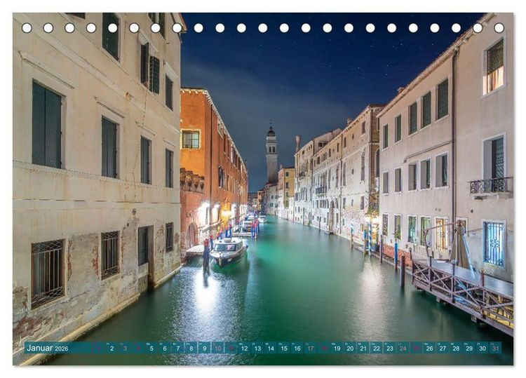 Produktbild: Venedig - Magische Lagunenstadt (Tischkalender 2026 DIN A5 quer), CALVENDO Monatskalender