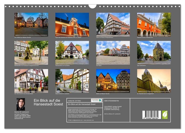 Produktbild: Ein Blick auf die Hansestadt Soest (Wandkalender 2027 DIN A3 quer), CALVENDO Monatskalender