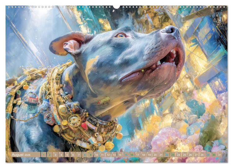 Produktbild: Punkerhunde - Witzige Illustrationen (Wandkalender 2026 DIN A2 quer), CALVENDO Monatskalender