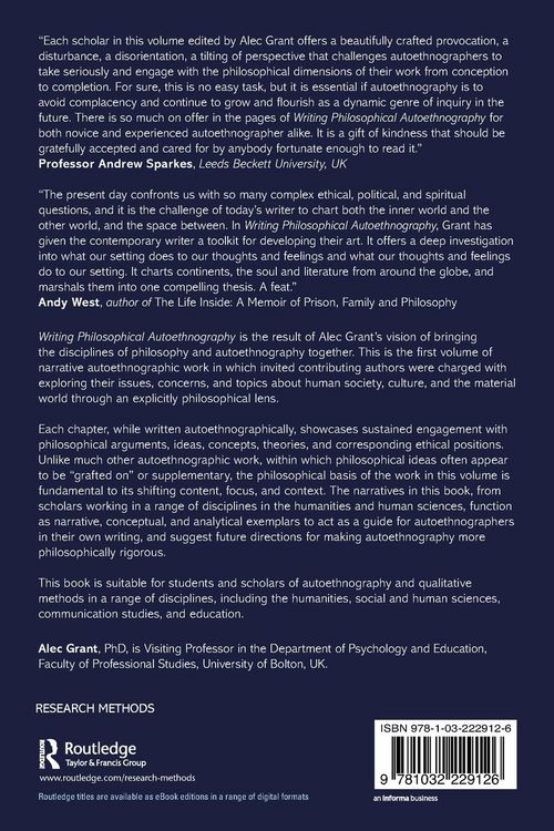 Produktbild: Writing Philosophical Autoethnography