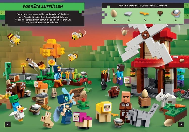 Produktbild: LEGO&reg; Minecraft&reg; - End-Abenteuer - Mein Wimmel-Stickerspa&szlig;