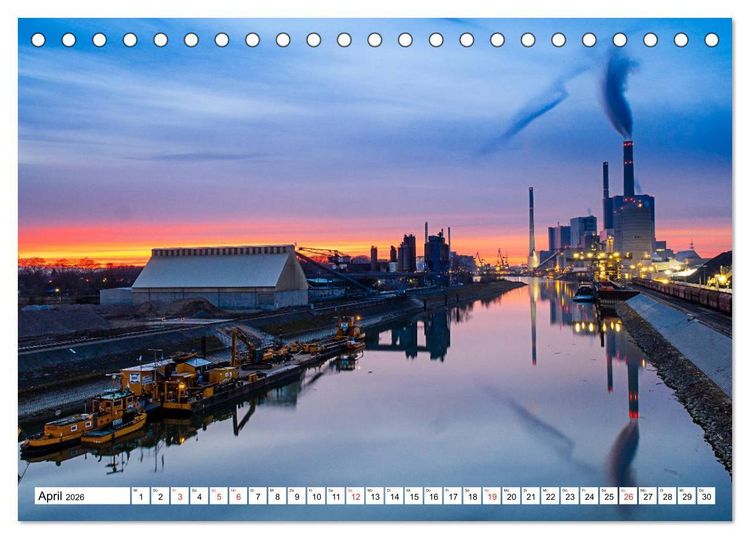 Produktbild: Mannheim bei Nacht - Impressionen aus der Quadratestadt (Tischkalender 2026 DIN A5 quer), CALVENDO Monatskalender