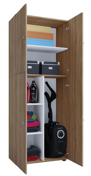 Produktbild: Holz Besenschrank Staubsauger Putzschrank Lona