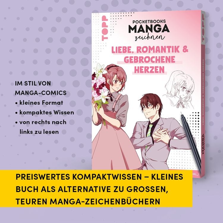 Produktbild: Pocketbooks Manga zeichnen - Teil 2: Liebe, Romantik & gebrochene Herzen