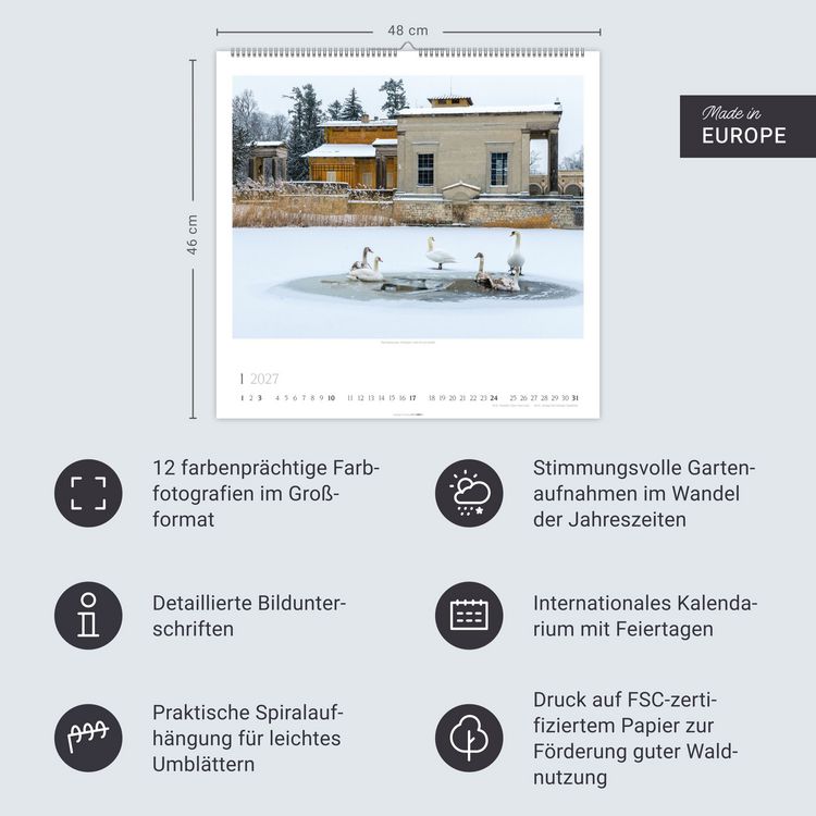 Produktbild: Ein Spaziergang durch Preu&szlig;ische Schl&ouml;sser und G&auml;rten Kalender 2027
