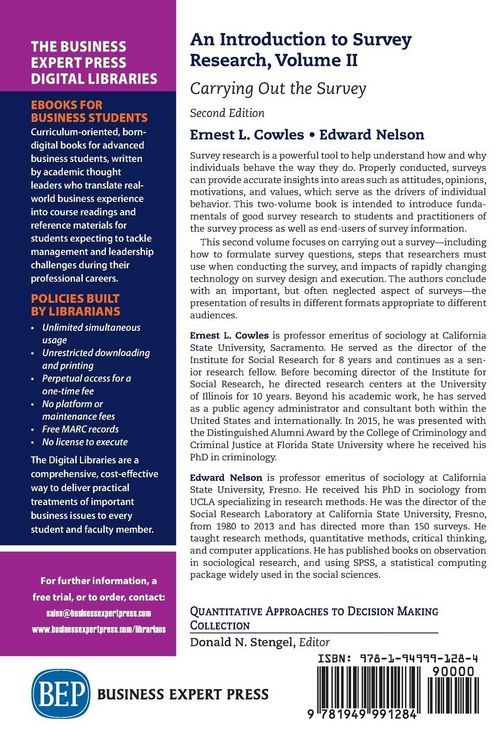 Produktbild: An Introduction to Survey Research, Volume II