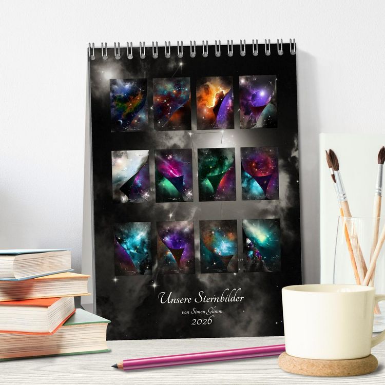 Produktbild: Unsere Sternbilder (Tischkalender 2026 DIN A5 hoch), CALVENDO Monatskalender