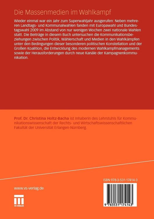 Produktbild: Die Massenmedien im Wahlkampf