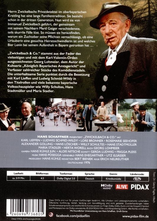 Produktbild: Zwickelbach & Co. / Die komplette 13-teilige Krimiserie (Pidax Serien-Klassiker) [2 DVDs]