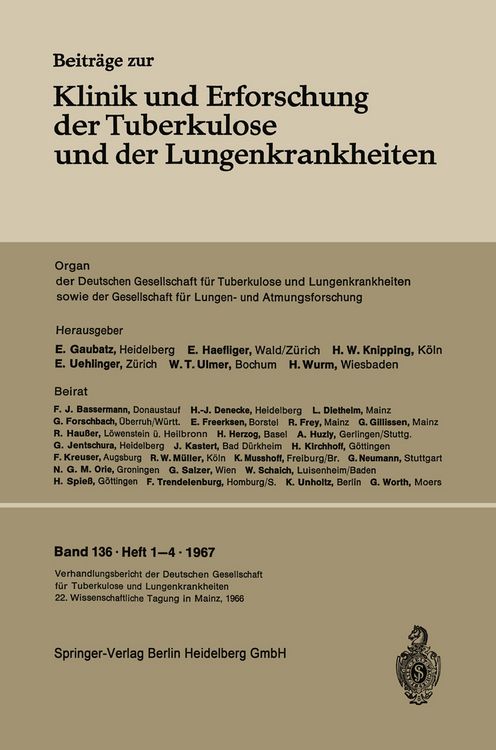 Produktbild: Verhandlungsbericht der Deutschen Tuberkulose-Tagung 1966