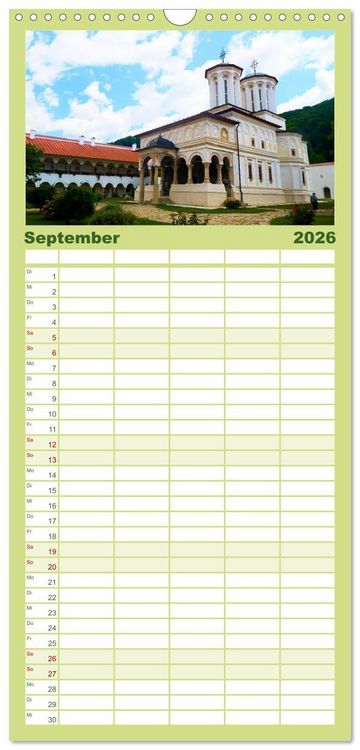 Produktbild: Familienplaner 2026 - Streifz&uuml;ge durch die Walachei mit 5 Spalten (Wandkalender, 21 x 45 cm) CALVENDO