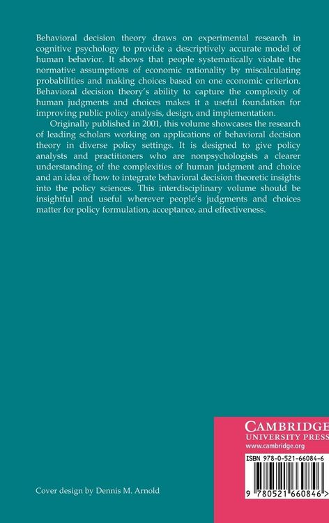 Produktbild: Judgments, Decisions, and Public Policy