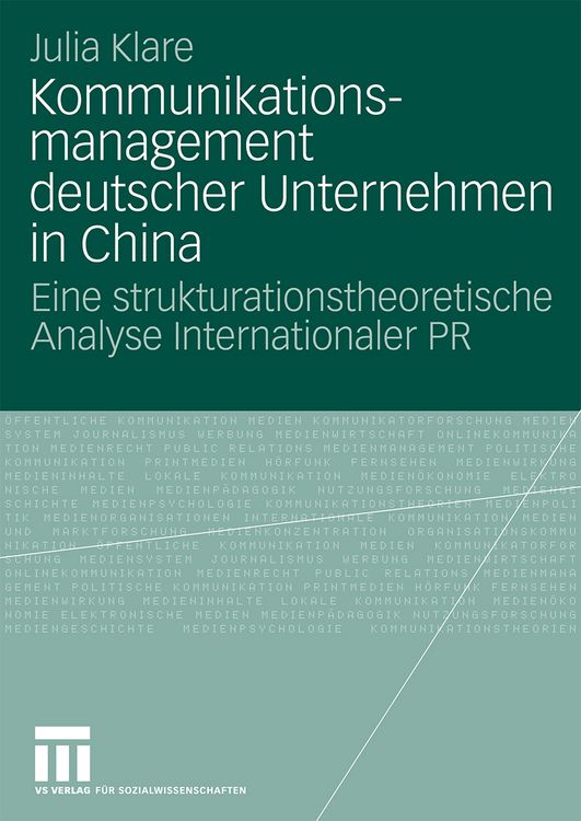 Produktbild: Kommunikationsmanagement deutscher Unternehmen in China