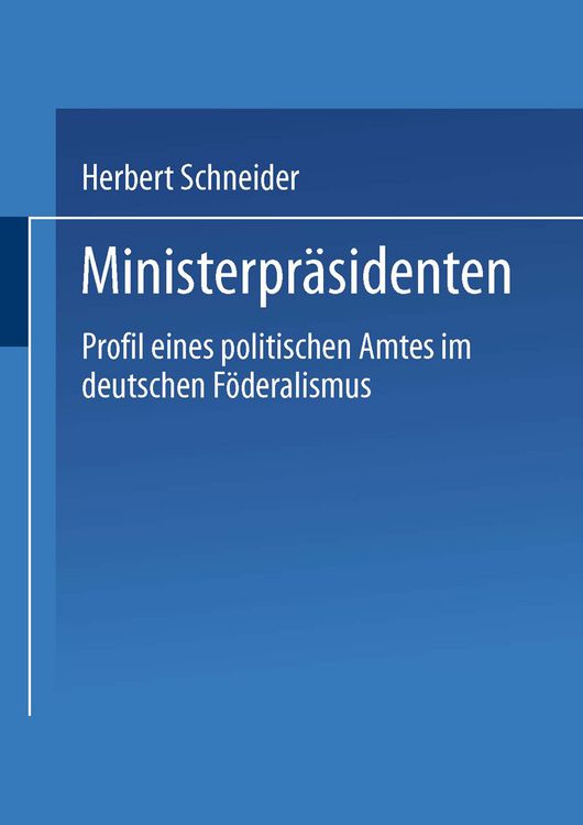 Produktbild: Ministerpr&auml;sidenten