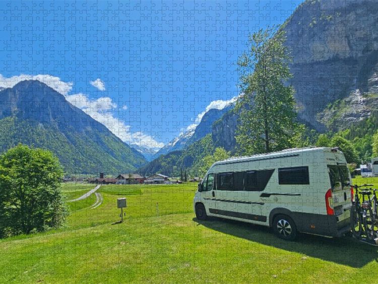 Produktbild: CALVENDO Puzzle Campingplatz Aareschlucht | 2000 Teile Lege-Gr&ouml;&szlig;e 90x67cm Foto-Puzzle f&uuml;r gl&uuml;ckliche Stunden