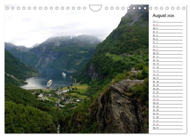 Produktbild: Norwegen und seine Sch&ouml;nheiten 2026 (Wandkalender 2026 DIN A4 quer), CALVENDO Monatskalender