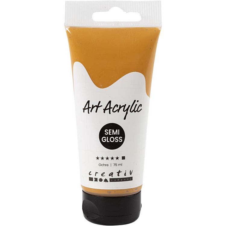 Produktbild: Creativ Company Acrylfarbe, Mattgl&auml;nzend, Deckend, Ocker, 75 ml/ 1 Fl.