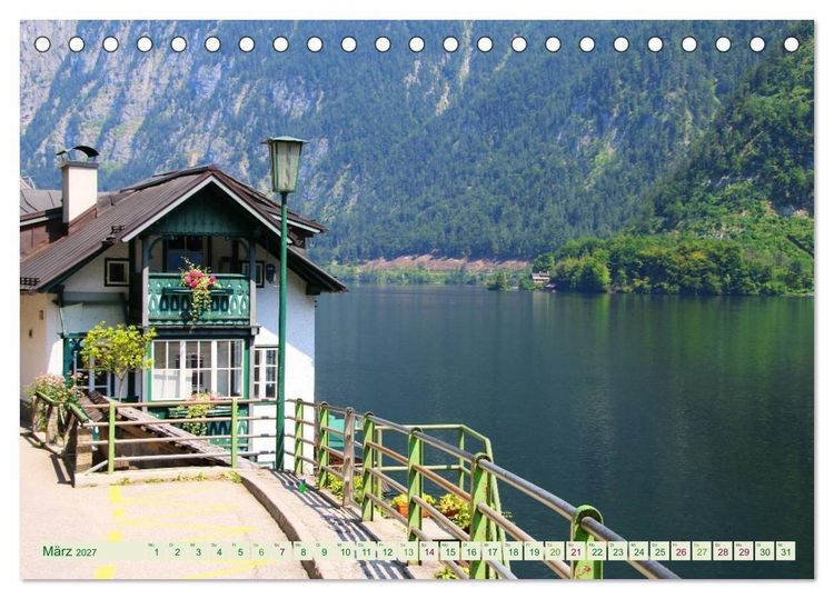 Produktbild: Hallstatt, Marktgemeinde am Hallst&auml;tter See (Tischkalender 2027 DIN A5 quer), CALVENDO Monatskalender