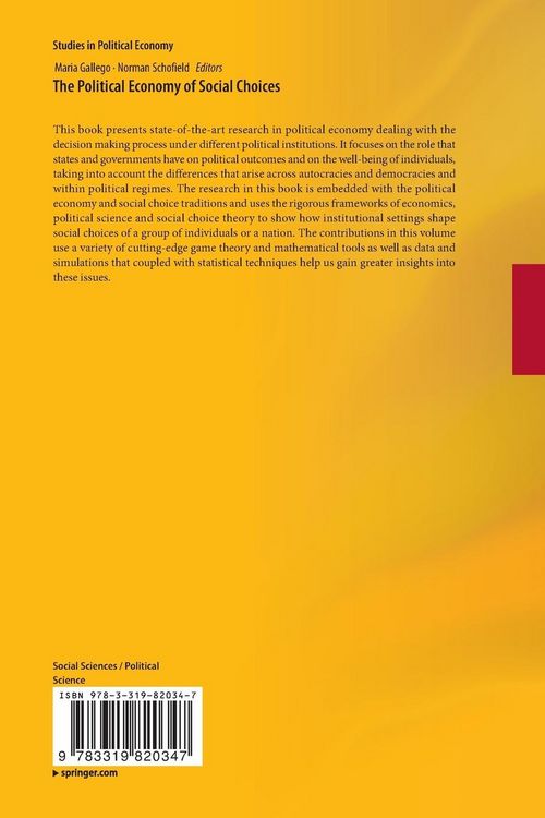 Produktbild: The Political Economy of Social Choices