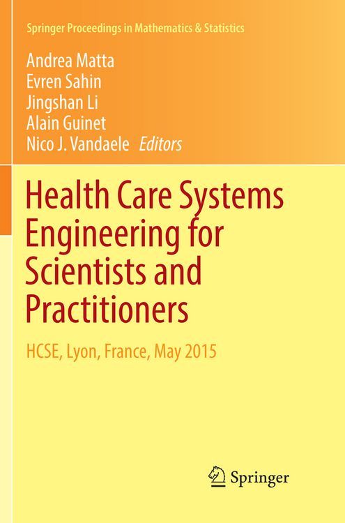 Produktbild: Health Care Systems Engineering for Scientists and Practitioners