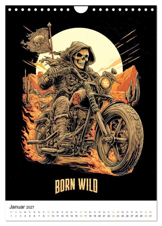 Produktbild: Phantom Bikers - Born Wild (Wandkalender 2027 DIN A4 hoch), CALVENDO Monatskalender