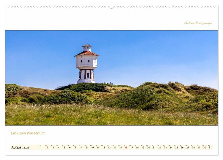 Produktbild: LANGEOOG PANORAMA (hochwertiger Premium Wandkalender 2026 DIN A2 quer), Kunstdruck in Hochglanz