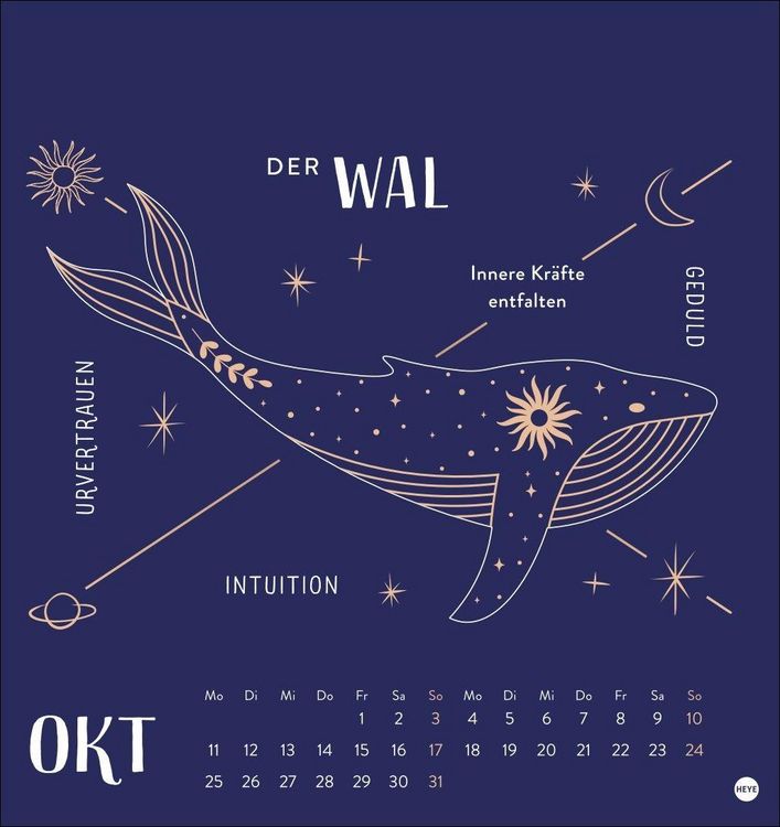 Produktbild: Krafttiere Postkartenkalender 2027
