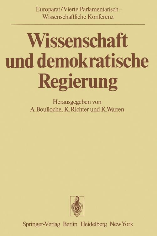 Produktbild: Wissenschaft und demokratische Regierung