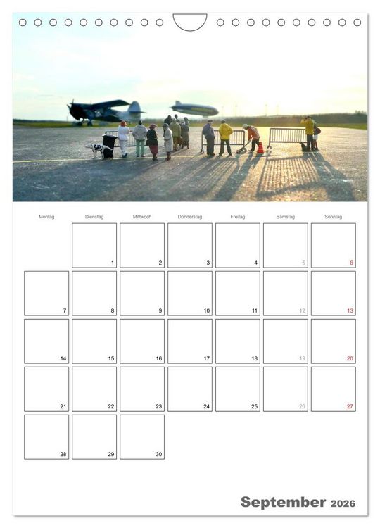 Produktbild: Follow me and have fun - kleine Leute am Flugplatz (Wandkalender 2026 DIN A4 hoch), CALVENDO Monatskalender