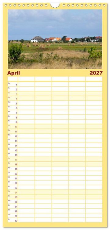 Produktbild: Familienplaner 2027 - R&uuml;gen und Hiddensee - Momente einer Reise mit 5 Spalten (Wandkalender, 21 x 45 cm) CALVENDO