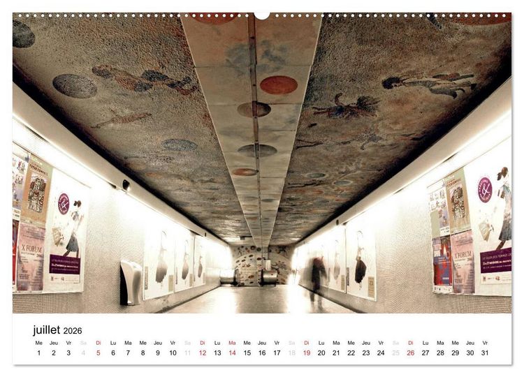 Produktbild: Paris M&eacute;tropolitain (Calendrier mural 2026 DIN A2 vertical) calendrier de bureau