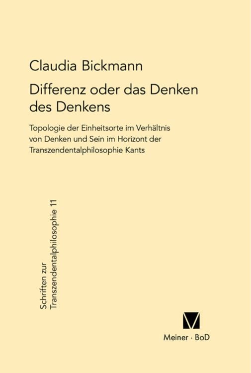 Produktbild: Differenz oder das Denken des Denkens