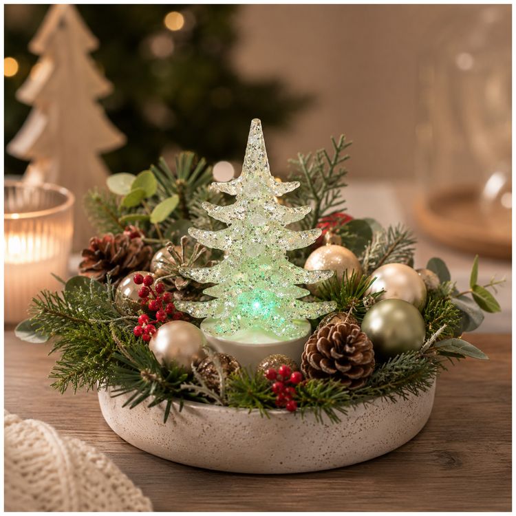 Produktbild: HTI-Living Funkelnder Weihnachtsbaum 6er Set klein mit toller Beleuchtung