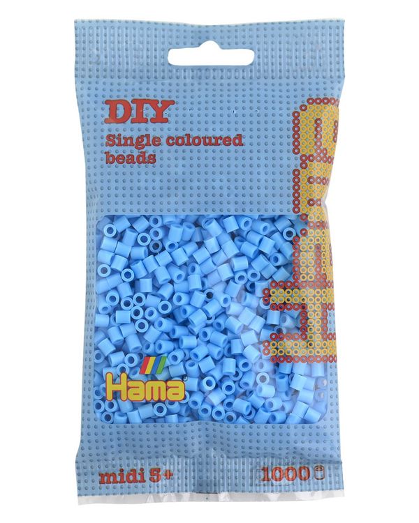 Produktbild: Hama&reg; B&uuml;gelperlen Midi - Pastell Blau 1000 Perlen.