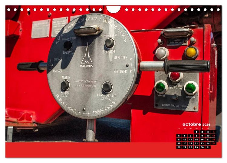 Produktbild: V&Eacute;HICULES de POMPIERS VINTAGE (Calendrier mural 2026 DIN A4 vertical), CALVENDO calendrier mensuel