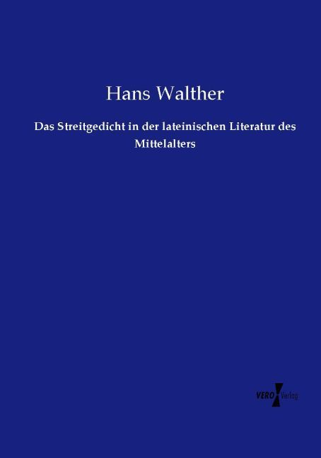 Produktbild: Das Streitgedicht in der lateinischen Literatur des Mittelalters