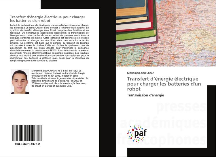 Produktbild: Transfert d'&eacute;nergie &eacute;lectrique pour charger les batteries d'un robot