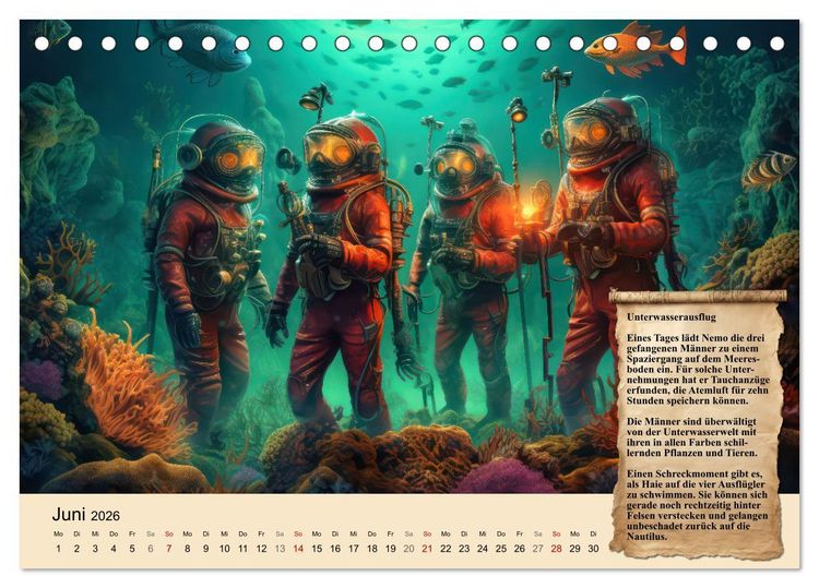Produktbild: Reise unter dem Meer (Tischkalender 2026 DIN A5 quer), CALVENDO Monatskalender