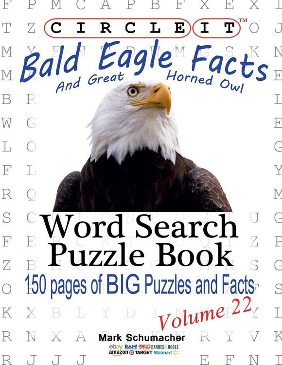 Produktbild: Circle It, Bald Eagle and Great Horned Owl Facts, Word Search, Puzzle Book