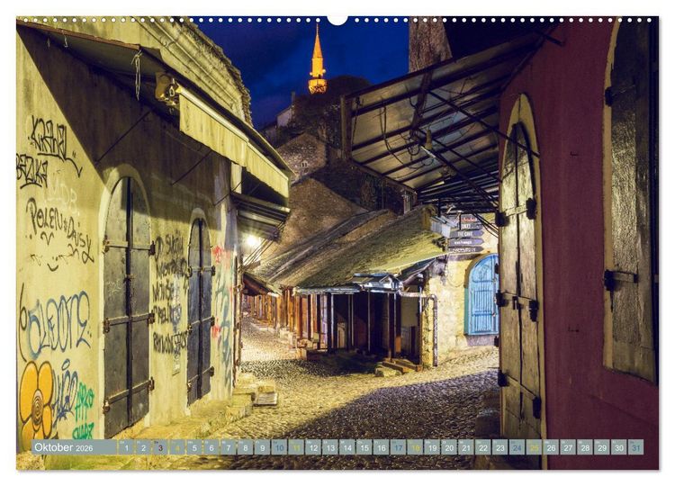 Produktbild: Die Altstadt von Mostar (hochwertiger Premium Wandkalender 2026 DIN A2 quer), Kunstdruck in Hochglanz