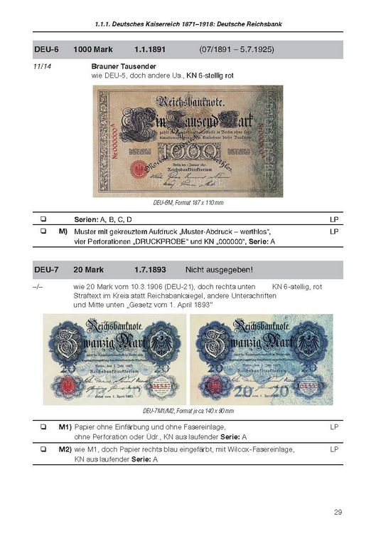 Produktbild: Die deutschen Banknoten ab 1871