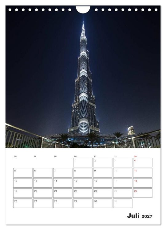 Produktbild: Vertical Dubai 2027 (Wandkalender 2027 DIN A4 hoch), CALVENDO Monatskalender