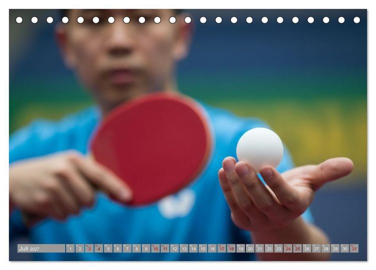 Produktbild: Tischtennis Dynamik (Tischkalender 2027 DIN A5 quer), CALVENDO Monatskalender