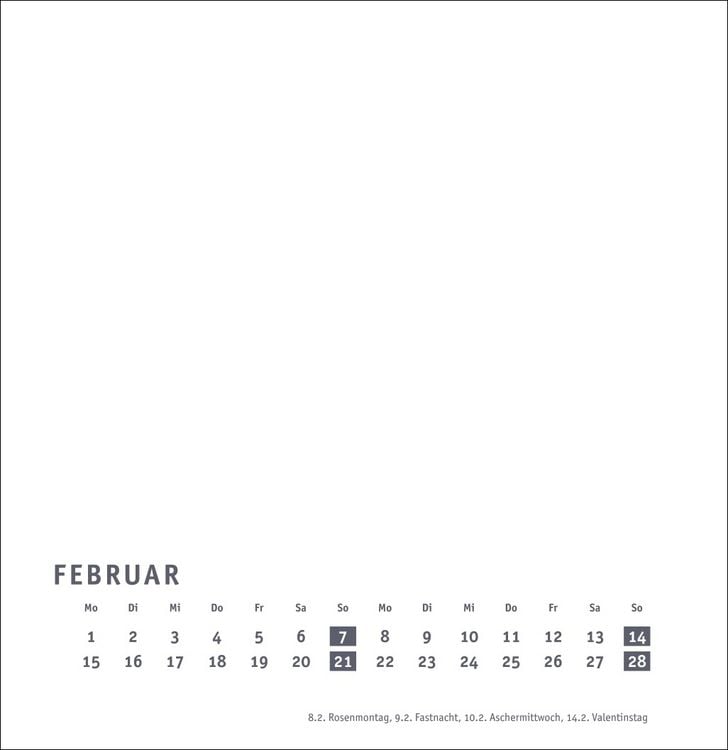 Produktbild: Premium-Bastelkalender wei&szlig; gro&szlig; 2027