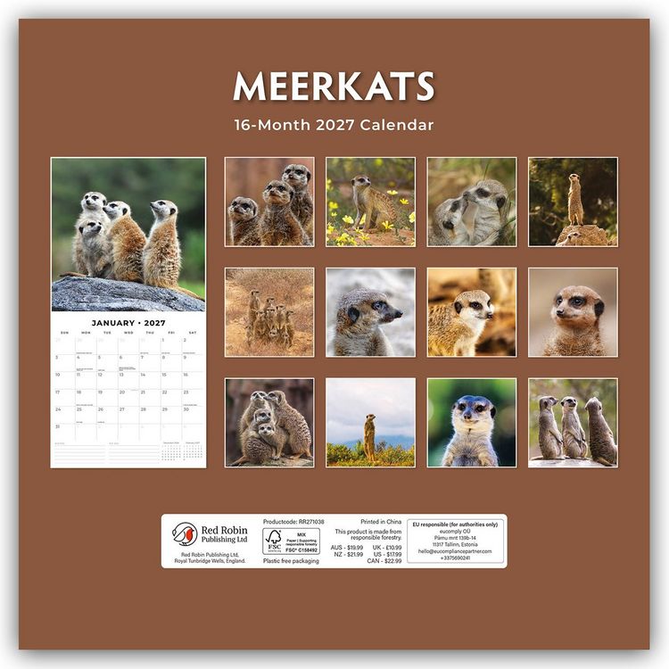Produktbild: Meerkats &ndash; Erdm&auml;nnchen 2027 &ndash; 16-Monatskalender
