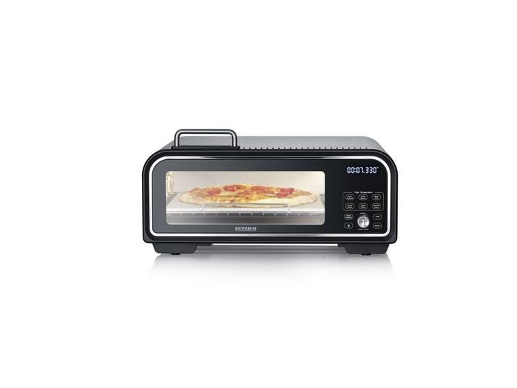 Produktbild: Severin Serico Elektro Pizzaofen mit Display, mit Pizzastein, Timerfunktion Schwarz