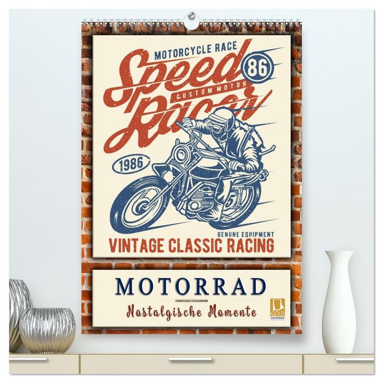 Produktbild: Motorrad - nostalgische Momente (hochwertiger Premium Wandkalender 2026 DIN A2 hoch), Kunstdruck in Hochglanz
