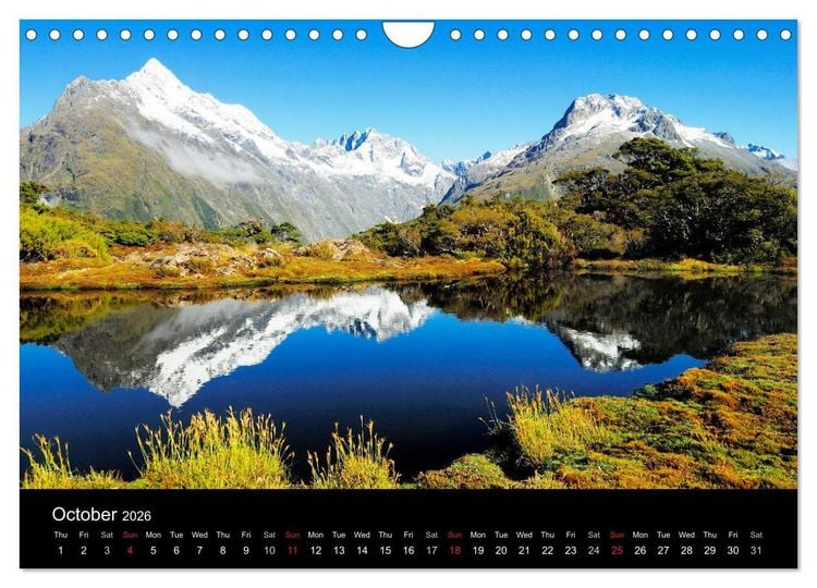 Produktbild: New Zealand (Wall Calendar 2026 DIN A4 landscape), CALVENDO 12 Month Wall Calendar