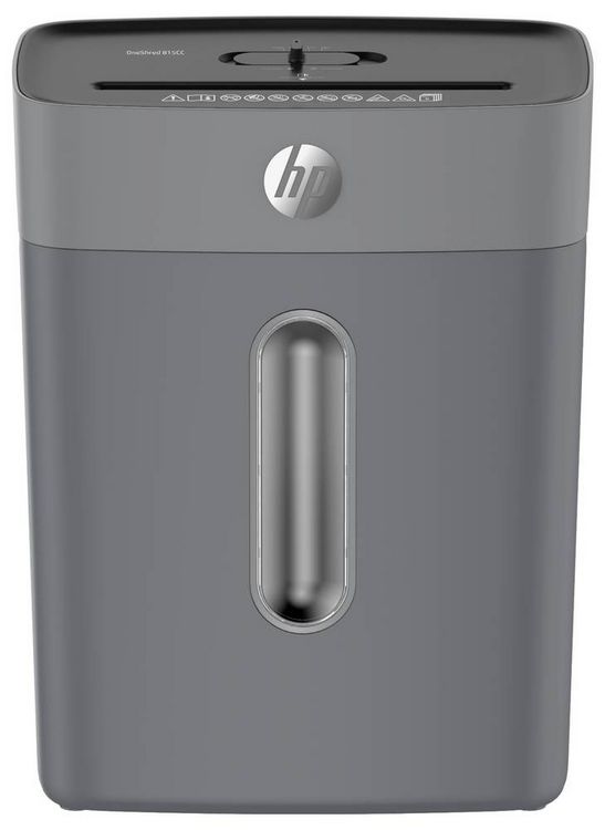 Produktbild: HP OneShred 815CC Aktenvernichter 8 Blatt Partikelschnitt P-4 15 l Vernichtet auch B&uuml;roklammern, Heftklammern, Kreditkarte