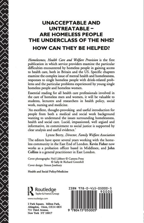 Produktbild: Homelessness, Health Care and Welfare Provision